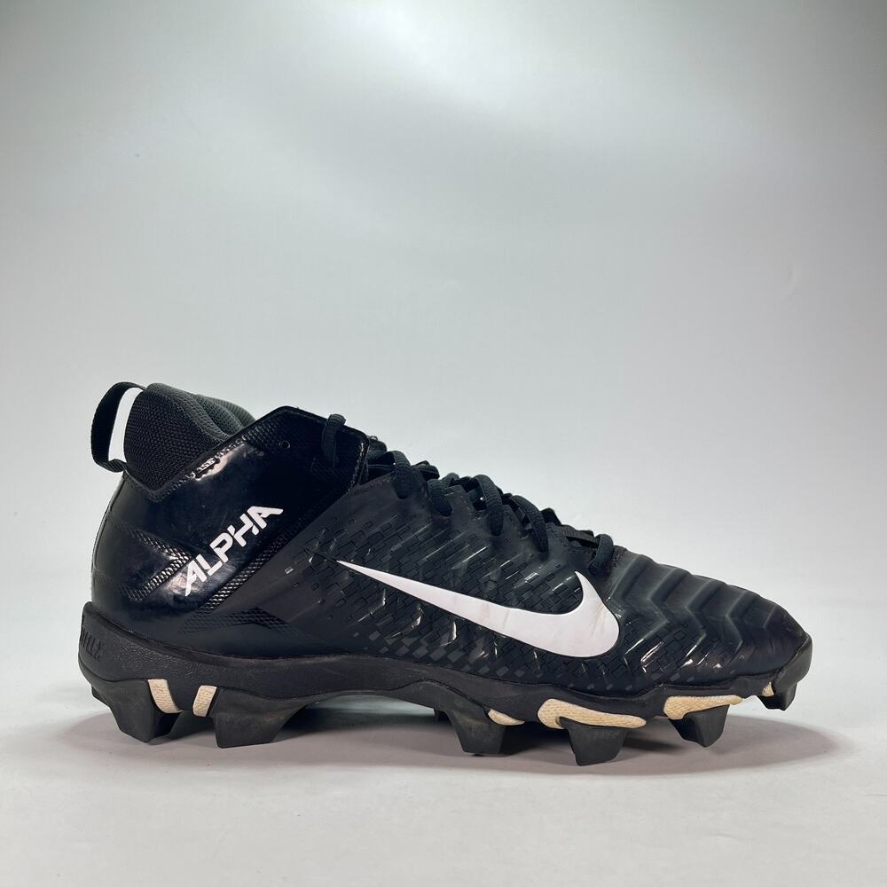 Nike Alpha Menace 2 Shark Black White Football Cleats BV0146-001 Men's Size 10